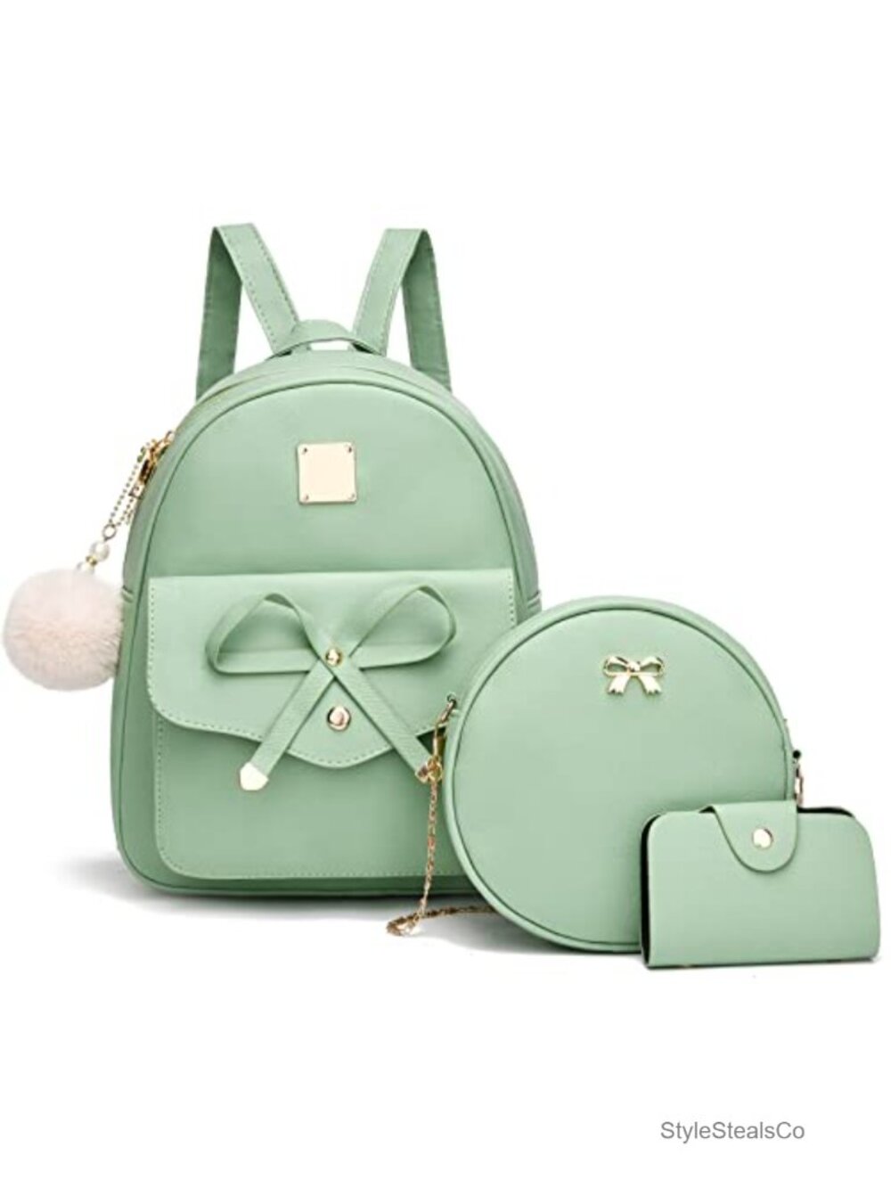 PU Leather Backpack Purse for Women Adjustable Shoulder Bag Rucksack